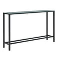 thumbnail image 1 of SEI Furniture Darrin 56" Glass Top Console Table in Black, 1 of 5