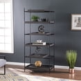 thumbnail image 1 of SEI Furniture Deckenly 3-Stationary and 3-Sliding Shelves Etagere in Black, 1 of 2