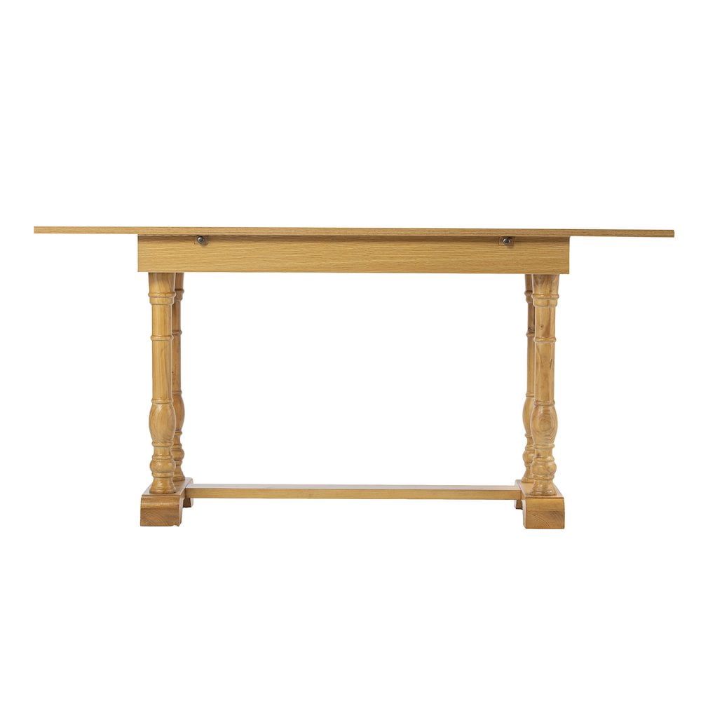 SEI Furniture Farmhouse Kitchen Expandable Edenderry Wood Dining Table ...