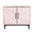 thumbnail image 1 of Southern Enterprises 36" White and Black Rustic Anywhere Storage Cabinet, 1 of 5