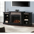 thumbnail image 1 of SEI Furniture Gallatin Faux Stone Electric Fireplace in Black, 1 of 3