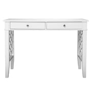 Southern Enterprises 43" White Contemporary Writing Desk with Drawers