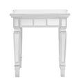 thumbnail image 1 of Southern Enterprises 24" Matte Silver Mirrored Contemporary Square End Table, 1 of 4