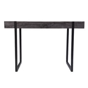 Southern Enterprises 45.25" Black and Gray Rectangular Writing Desk