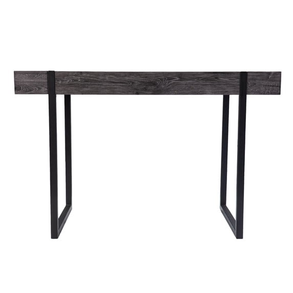 Southern Enterprises 45.25" Black and Gray Rectangular Writing Desk