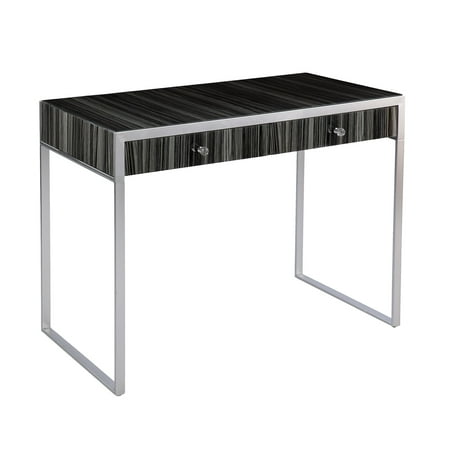 Southern Enterprises - Harpsden Writing Desk - Silver and black finish