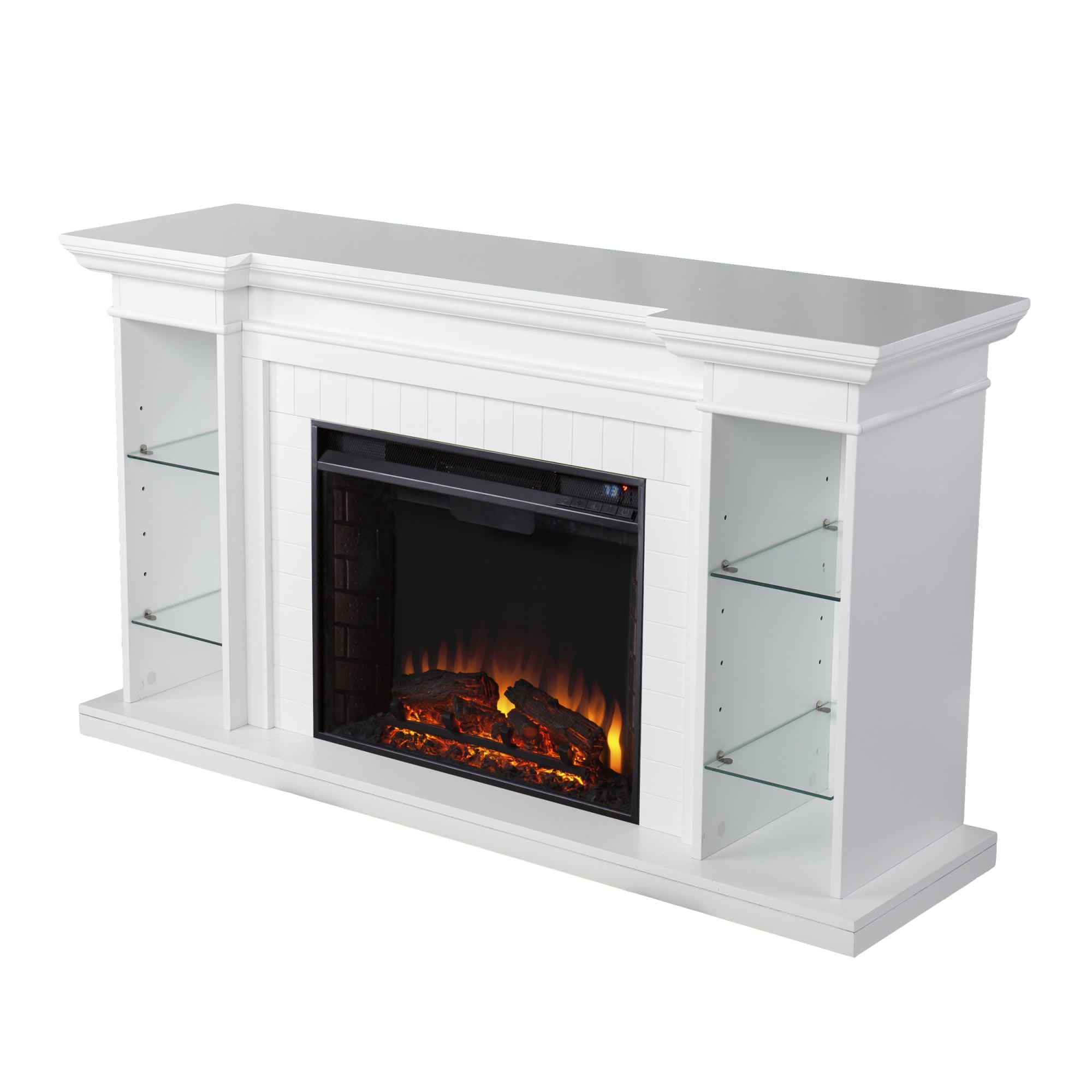 Henstinger Electric Fireplace with Bookcase - Walmart.com