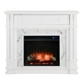 thumbnail image 1 of SEI Furniture Highgate Touch Screen Wood Electric Media Fireplace in White, 1 of 3