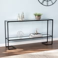 thumbnail image 1 of SEI Furniture Horten Glass Console Table in Black, 1 of 4