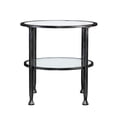 thumbnail image 1 of Southern Enterprises 24" Black and Clear Contemporary Round End Table, 1 of 4