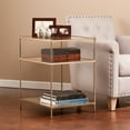 thumbnail image 1 of SEI Furniture Knox Glass Side Table in Metallic Gold, 1 of 2