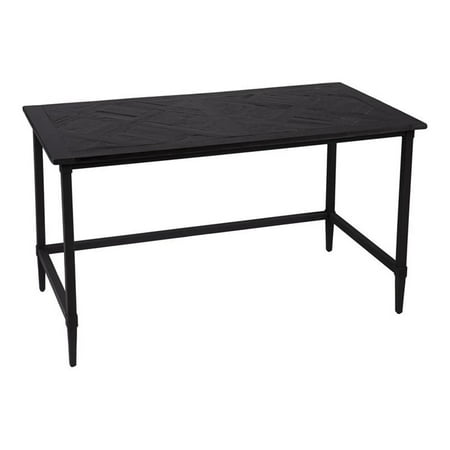 Southern Enterprises - Lawrenny Reclaimed Wood Desk - Black - Black finish