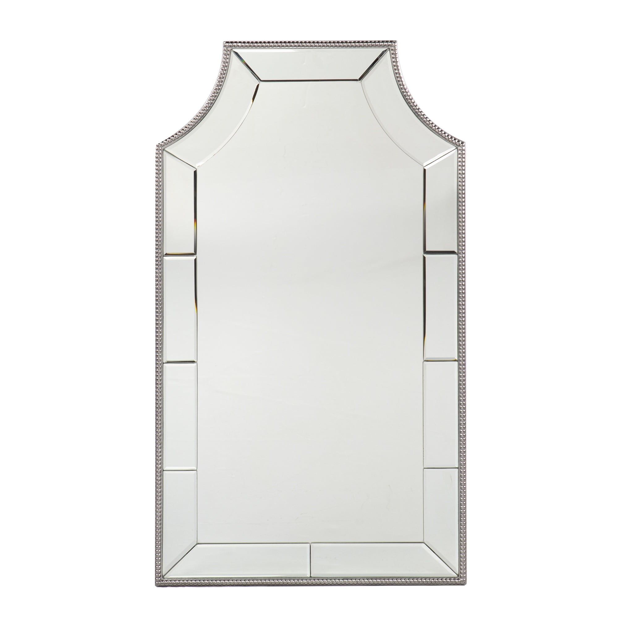 Elegant Silver Beveled Rectangular Wall Mirror