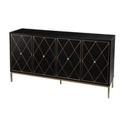 SEI Furniture Marradi 62"W Sideboard Cabinet With Storage, Black/Gold