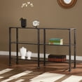 thumbnail image 1 of SEI Furniture Metal-Glass 3-Tier Console Table in Black, 1 of 6