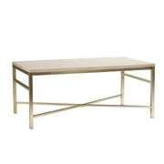 SEI Furniture Orinda Metal Coffee Table in Travertine
