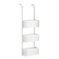 thumbnail image 1 of Southern Enterprises 38.25" White Contemporary Over the Door 3-Tier Basket Storage, 1 of 4