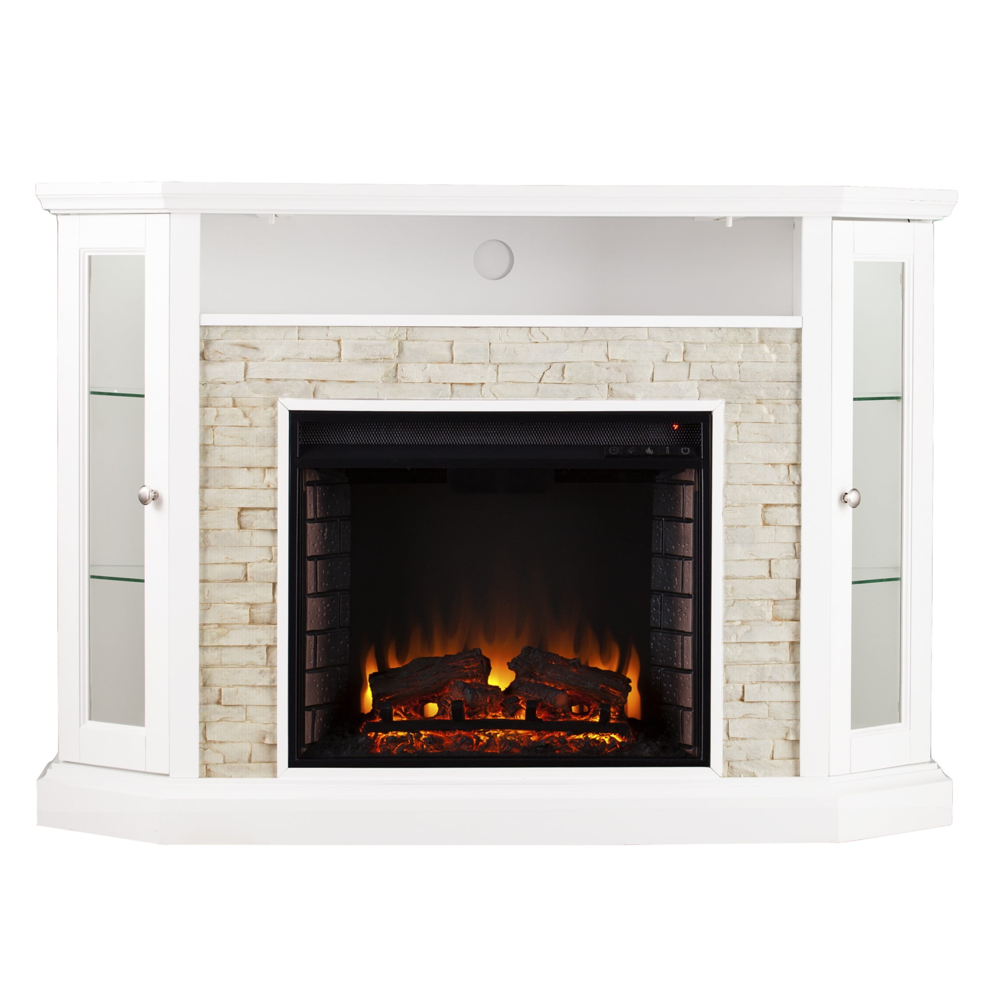 SEI Furniture Redden Corner Electric Fireplace TV Stand