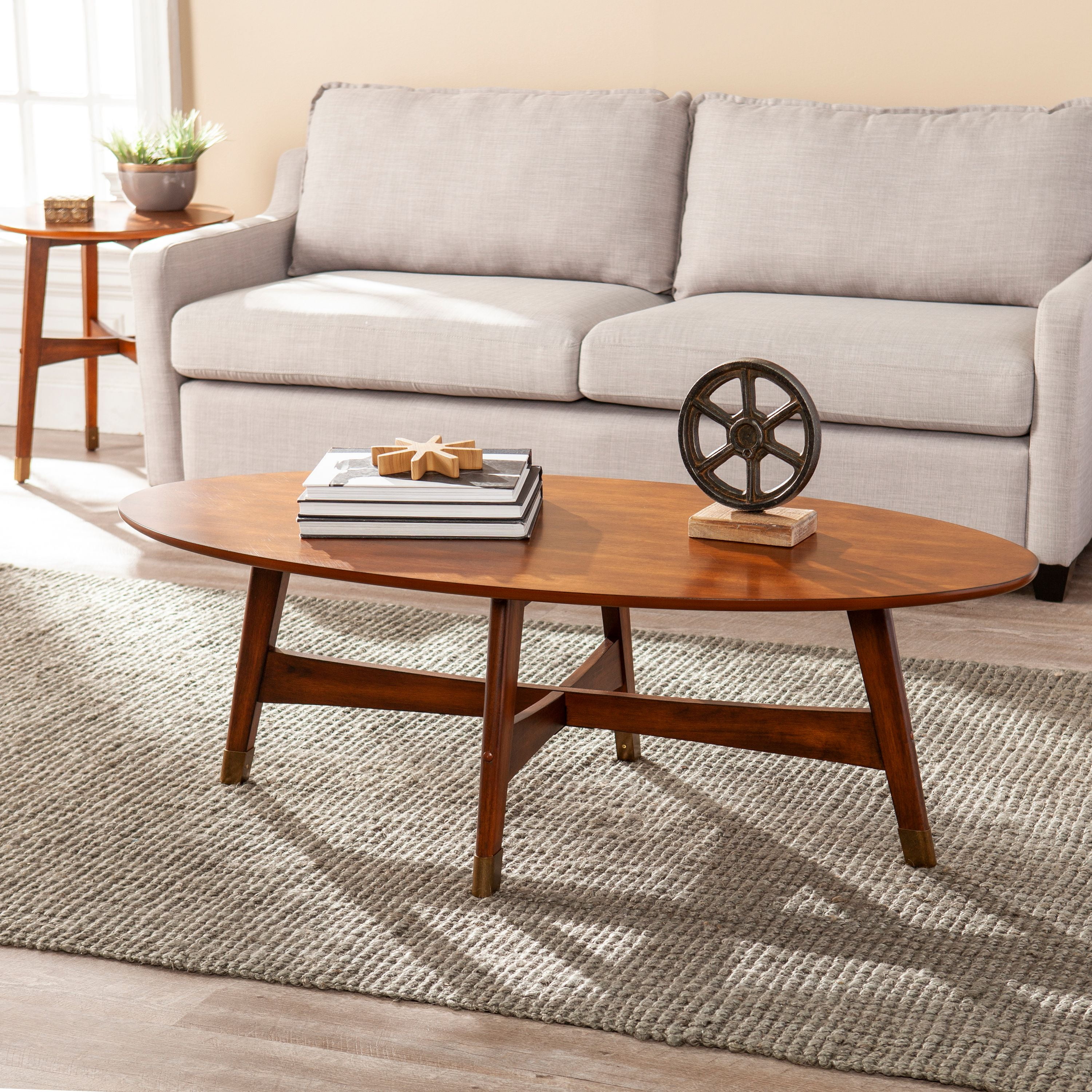 SEI Furniture Rhoda MDF Midcentury Modern Coffee Table 52 x 17 for