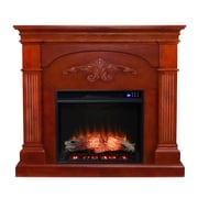 SEI Furniture Sicilian Touch Screen Electric Fireplace in Mahogany