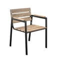thumbnail image 1 of SEI Furniture Standlake 2-PC Slatted Outdoor Chairs Set in Natural/Black, 1 of 5