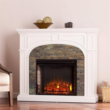 SEI - Tanaya Electric Fireplace - White With Montelena Faux Stone