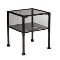 thumbnail image 1 of Southern Enterprises 24" Black and Clear Contemporary Display Square End Table, 1 of 5