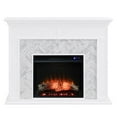 thumbnail image 1 of SEI Furniture Torlington Wood-Marble Tiled Electric Fireplace in White, 1 of 3