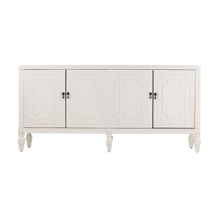 SEI Furniture Tropman Low Profile Accent Cabinet in Antique White