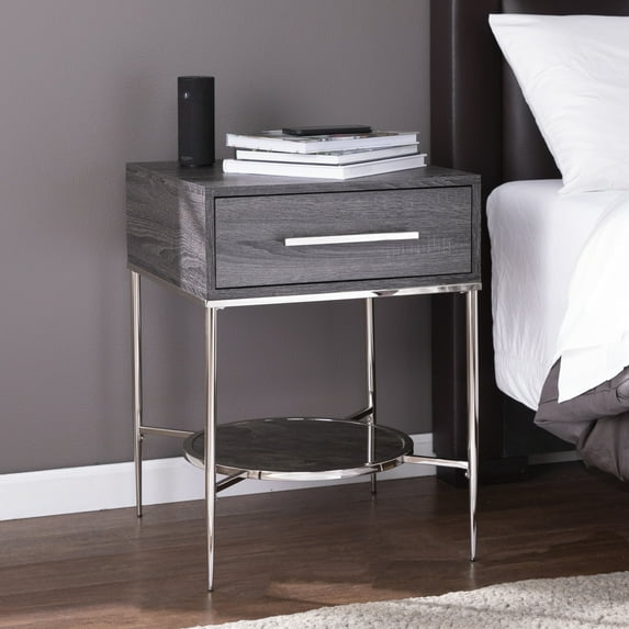 SEI Furniture Waltenson Nightstand with Storage 19.25 x 26 Freestanding Nightstands