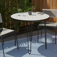 thumbnail image 1 of SEI Furniture Watkindale Stainless Steel Outdoor Bistro Table in White/Black, 1 of 4
