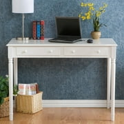 SEI Furniture Wood Writing Computer Desk in Crisp White
