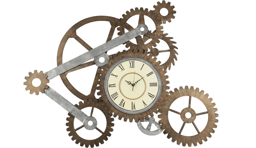 SEI Furniture Zion Hand Painted Wall Art with Clock