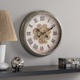 thumbnail image 1 of SEI Hayward 20" Gear Wall Clock, White/Black, 1 of 5