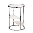 thumbnail image 1 of SEI Ledermore Round Side Table w/ Faux Stone, 1 of 2