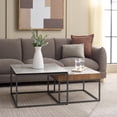 thumbnail image 1 of SEI Syd Modern Stone Nesting Coffee Table, Gray/Brown, 1 of 13