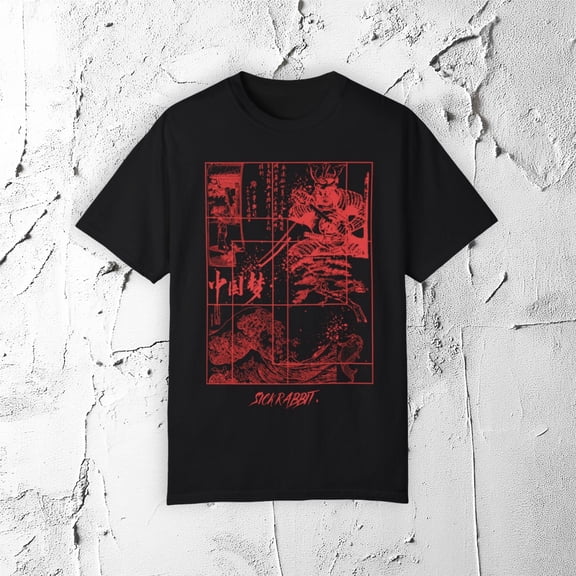 SEIKEMS Anime-Inspired Unisex Garment-Dyed T-Shirt, Streetwear Tee, Graphic Shirt, Gift for Anime Fans, Casual Style Top, Summer Wear