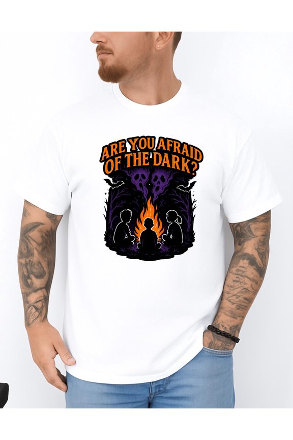 Are You Afraid of the Dark T-Shirt, Retro Horror Campfire Tee, 90s Nostalgia Halloween Shirt, Spooky Graphic Unisex Top, Scary Story Vibes