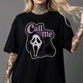 thumbnail image 1 of SEIKEMS Call Me Ghost T-shirt | Funny Graphic Tee | Ghost Face Mask Shirt | Goth Halloween Spooky Vibes Tee, 1 of 4