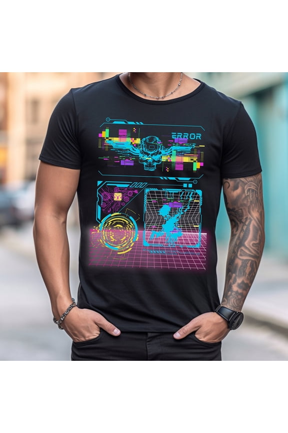 Cyberpunk Shirt - Warning: Wearing this Cyberpunk Shirt May Cause Instant Coolness and Uncontrollable Awesomeness | It's Totally Glitched!