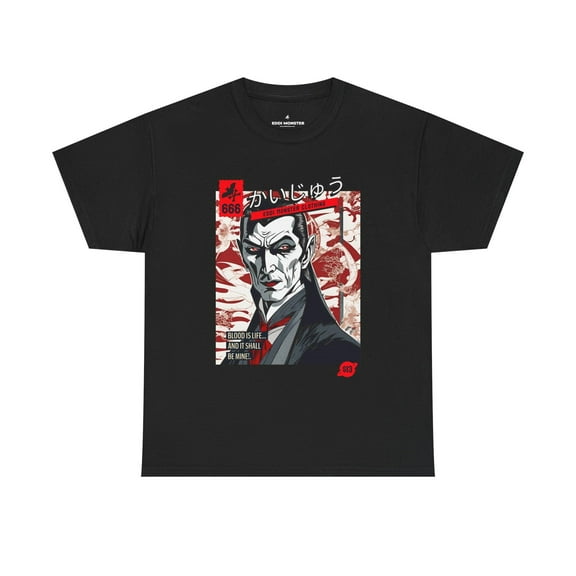 SEIKEMS Dracula Tee, Unisex Heavy Cotton Tee, Cute Graphic T-Shirt, Casual Wear, Halloween Costume, Anime Inspired Shirt, Fun Gift