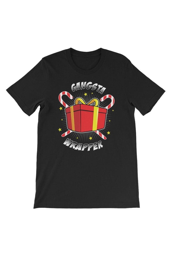 Gangsta Wrapper T-Shirt Funny Santa Claus Gift Wrapping Christmas Tee Unisex Women Men Holiday Present Idea