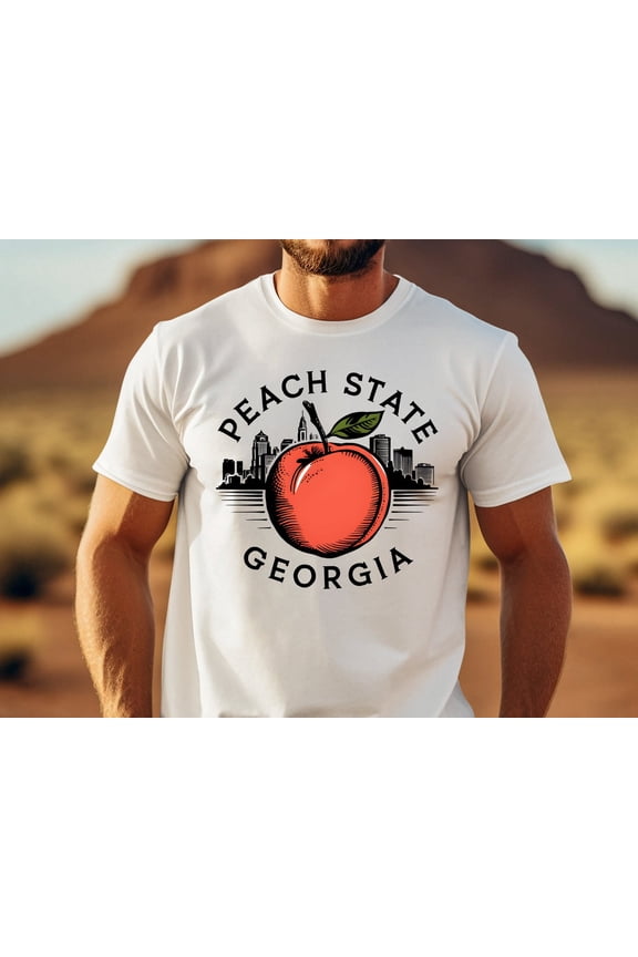 Georgia State Shirt, Peach State Georgia T-Shirt, Vintage Atlanta Tee, Georgia Souvenir Shirt, Retro Peach City, Southern Pride Shirt
