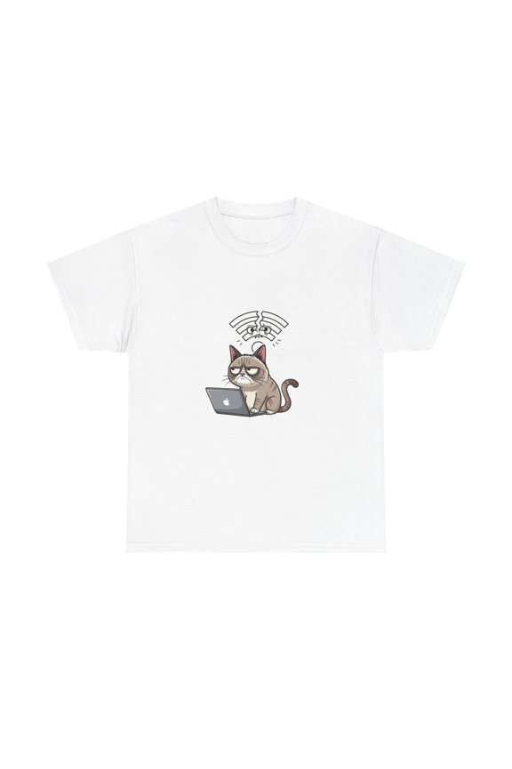 Grumpy Cat WiFi Problems Meme T-Shirt for Internet Lovers