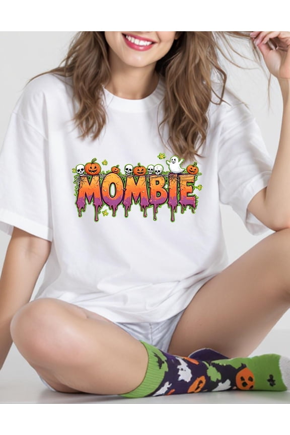 Halloween Mombie Shirt | Funny Mom Zombie T-Shirt | Cute Spooky Pumpkin Ghost Graphic Tee | Halloween Mom Gift | Scary Season Top
