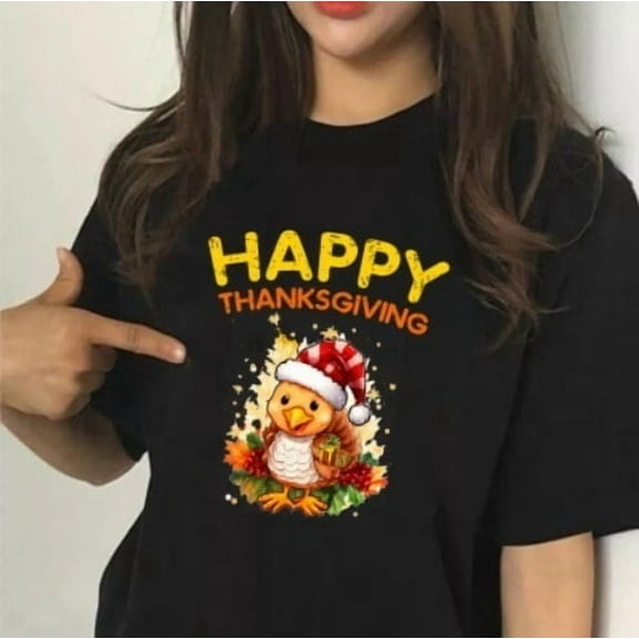 SEIKEMS Happy Thanksgiving Unisex T Shirt, Funny Thanks Xmas Shirt, Best Gift For Men Women, For Christmas, Thanksgiving Holiday