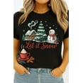 thumbnail image 1 of SEIKEMS Let It Snow Christmas Shirt, Winter Cabin Snowman Tee, Hot Cocoa Holiday Shirt, Cozy Winter Gift, Cute Christmas Graphic Tee, 1 of 4
