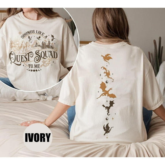SEIKEMS Retro Fourth Wing Quest Squad Shirt, Vintage Ridoc Dragon Rider T Shirt, Onyx Storm Riorson House Tee, Gift For Book Lover