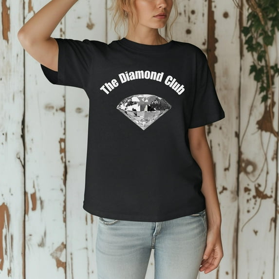 SEIKEMS The Diamond Club T-Shirt, Unisex Garment-Dyed Tee for Trendsetters, Stylish Gift for Birthdays, Casual Wear, Music Events