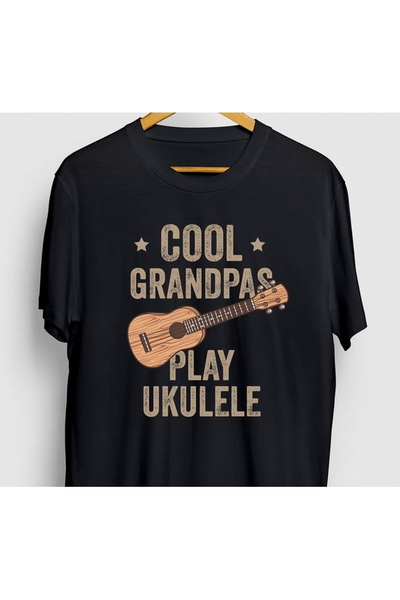 Ukulele Shirt, Ukulele Gift, Ukulele Tee, Hawaii Shirt, Hawaiian Shirt, Cool Grandpas Play Ukulele Unisex T-shirt